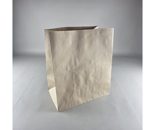 Пакет с дном бумажный крафт бурий, 310х200х350, 80г/м2 (25 шт)