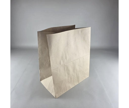 Пакет с дном бумажный крафт бурий, 310х200х350, 80г/м2 (25 шт)