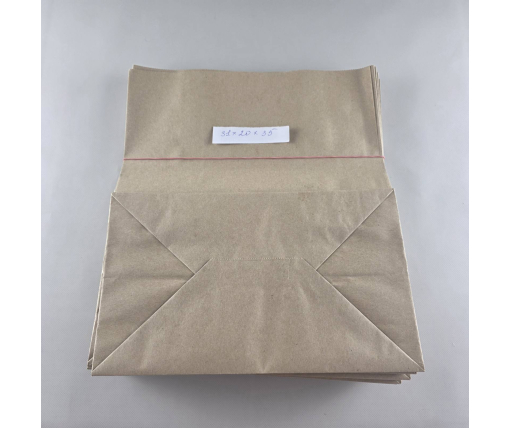 Пакет с дном бумажный крафт бурий, 310х200х350, 80г/м2 (25 шт)