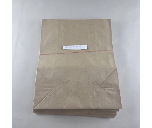 Пакет с дном бумажный крафт бурий, 325х150х380, 80г/м2 (25 шт)