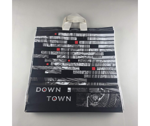 Пакет средний, плотный, ламинированный с петлевой ручкой"Даунтаун 13696" (44х43+3) 95мк КВС (50 шт)