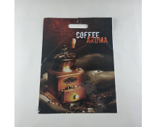 Пакет с прорезной ручкой, ламинированный "Аромат Кофе" 45/20мк( 30*40) ДПА (50 шт)