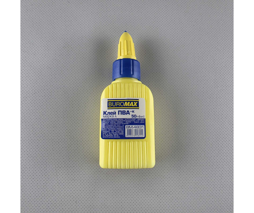 Клей ПВА Buromax 50 мл ковпачок-дозатор BM4831 (1 шт)