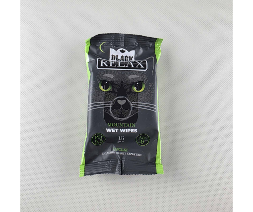 ᐉ Влажная салфетка  15 шт "RELAX" BLACK (1 пачка)