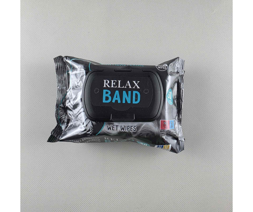 ᐉ Влажная салфетка  30шт c клапаном "RELAX BLACK"  (1 пачка)