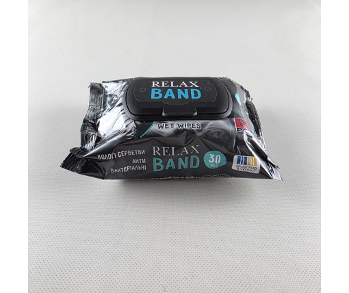 ᐉ Влажная салфетка  30шт c клапаном "RELAX BLACK"  (1 пачка)