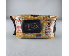 Влажная салфетка 102 шт с клапаном "RELAX BLACK"  (1 пачка)