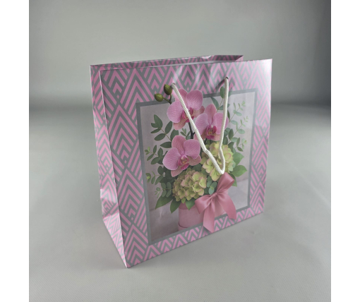 Пакет бумажный подарочный квадратный 23*24*10(артKV-085) (12 шт)