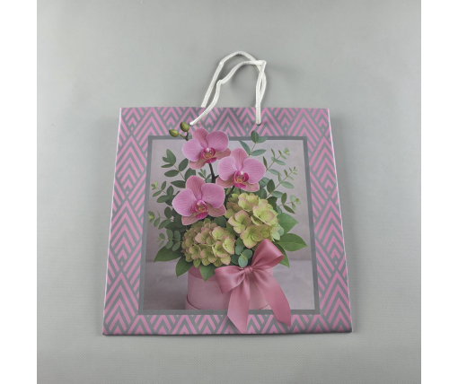 Пакет бумажный подарочный квадратный 23*24*10(артKV-085) (12 шт)