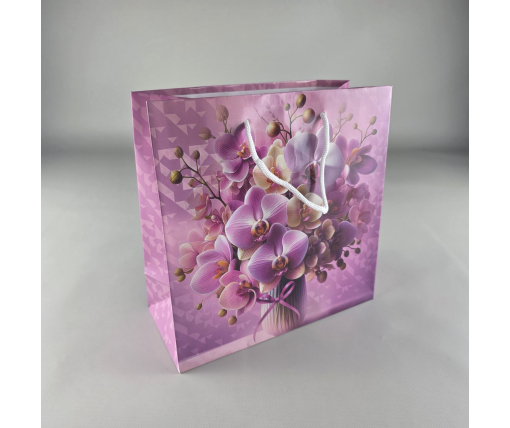 Пакет бумажный подарочный квадратный 23*24*10(артKV-084) (12 шт)