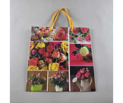 Пакет бумажный подарочный квадратный 23*24*10(артKV-076) (12 шт)