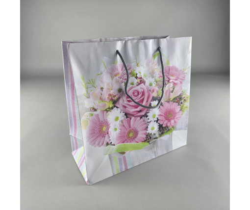 Пакет бумажный подарочный квадратный 23*24*10(артKV-082) (12 шт)