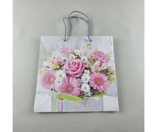 Пакет бумажный подарочный квадратный 23*24*10(артKV-082) (12 шт)