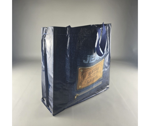 Сумка шопер 40x40х15 Джинсавый лейбл (1 шт)