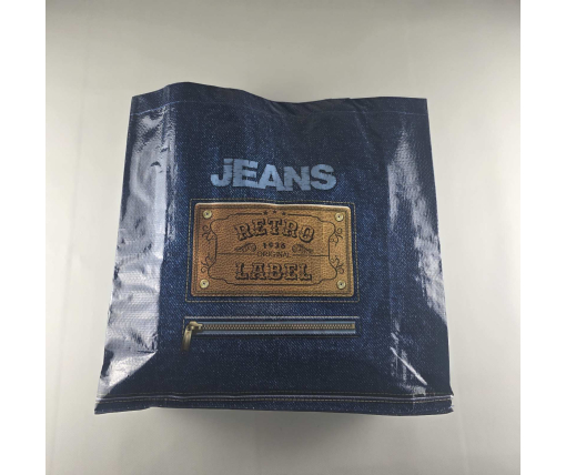 Сумка шопер 40x40х15 Джинсавый лейбл (1 шт)