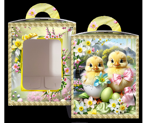 Коробка под пасхальный  Пасхи 14см *14см*18,7см  (400грм) №5 (1 шт)