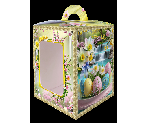 Коробка под пасхальный  Пасхи 14см *14см*18,7см  (400грм) №5 (1 шт)