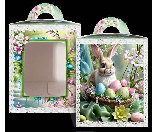 Коробка под пасхальный  Пасхи 14см *14см*18,7см  (400грм) №8 (1 шт)