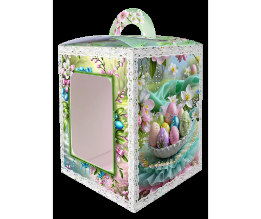 Коробка под пасхальный  Пасхи 14см *14см*18,7см  (400грм) №8 (1 шт)