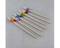 Шпажка  для украшения блюд 12см"Звезда разноцветная" 100 шт (1 пачка)