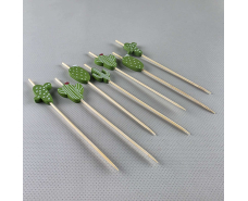 Шпажка  для украшения блюд 12см"Кактус зеленый" 100 шт (1 пачка)