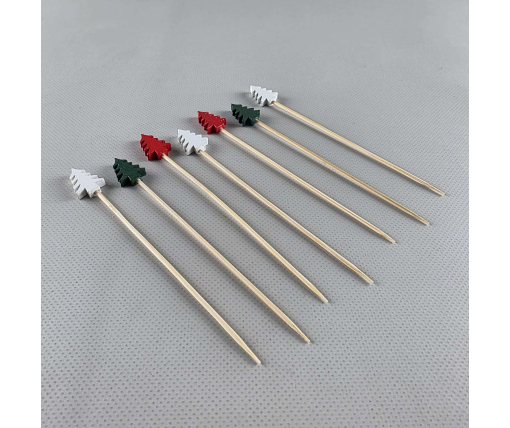 Шпажка  для украшения блюд 12см"Елка" 100 шт (1 пачка)