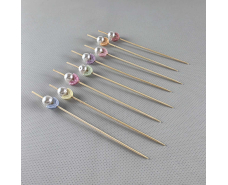 Шпажка  для украшения блюд 12см" Бусы с лепесткам " 100 шт (1 пачка)