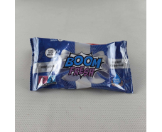 Влажная салфетка  15 шт "BOOM FRESH" синяя (1 пачка)