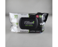 Влажная салфетка 120 шт с клапаном "ELLEO" универсальные антибак (1 пачка)