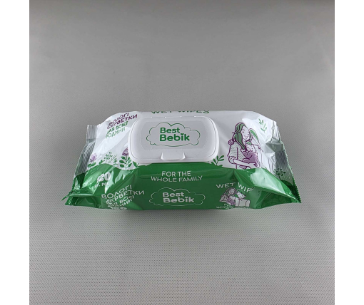 ᐉ Влажная салфетка 120 шт с клапаном «Best Bebik» для всей семьи (038) (1 пачка)