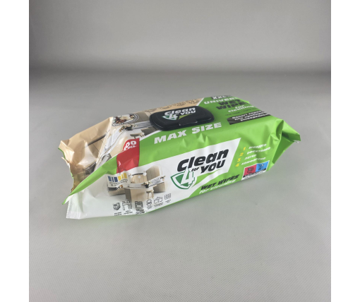 ᐉ Влажная салфетка 100 шт с клапаном для уборки Clean4you с содой и уксусом (с экстр. мыльного ореха) (1 пачка)