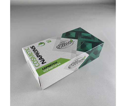 Салфетка косметическая 2 слоя 150 шт 20*20 коробка «Elleo soft» (1 пачка)