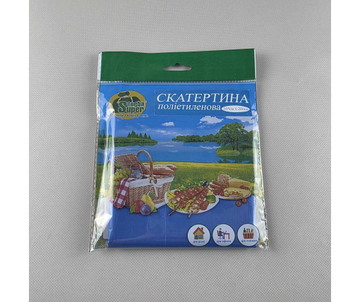 Скатерть одноразовая (105x200)  Супер торба Синия  (1 шт)