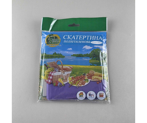 Скатерть одноразовая (105x200)  Супер торба Фиолетовый (1 шт)