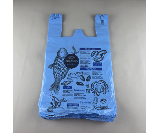 Пакет майка полиэтиленовая (тип FA) 300(2*85)*550/0.018 "Seafood" Леоми (100 шт)