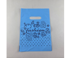 Пакет с прорезной ручкой (20*30)"Fashion узор голубой (100 шт)