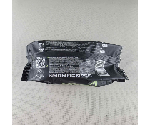 ᐉ Влажная салфетка 120 шт с клапаном "RELAX BLACK" Antibacterial  (1 пачка)
