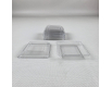 Крышка квадратная для десертницы 120 мл ПЭТ, пластиковые крышки для стаканчиков под десерты (50 шт)