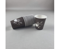 Бумажные стаканы цветные 175мл "Coffee" Коричневый  Маэстро (50 шт)