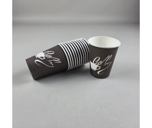 Стаканчики для кофе 250 мл "Coffee" Коричневый Маэстро h9 (50 шт)