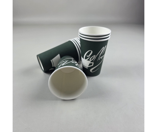 Стаканы бумажные одноразовые 340 мл "Coffee" Зеленый (50 шт)