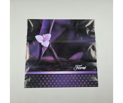 Пакет с пластиковой ручкой (36х37)  "Floral " (10 шт)