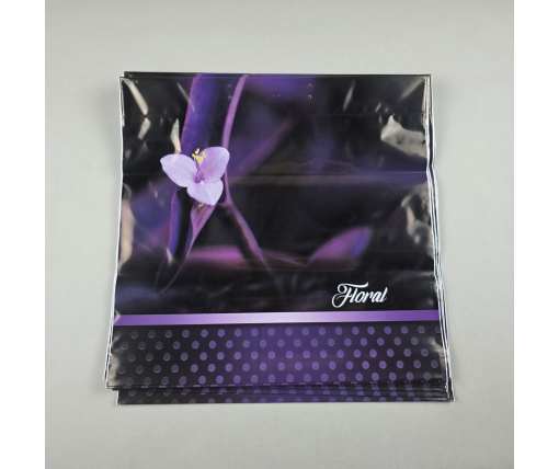 Пакет с пластиковой ручкой (36х37)  "Floral " (10 шт)