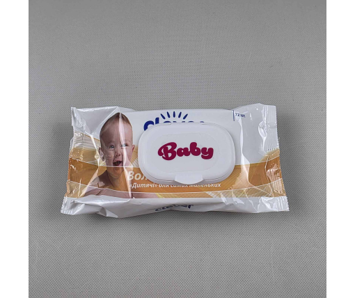 ᐉ Влажная салфетка  72 шт с клапаном BABY (1 пачка)